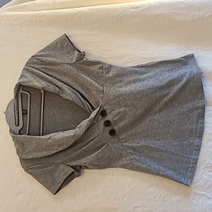 Grey Cotton Blend Top